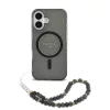 Guess - IML Csillámos Gyöngypánttal MagSafe (GUHMP16SHGCRELSK) - iPhone 16 - Fekete