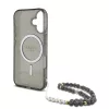 Guess - IML Csillámos Gyöngypánttal MagSafe (GUHMP16SHGCRELSK) - iPhone 16 - Fekete