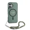 Guess - IML Csillámos Gyöngypánttal MagSafe (GUHMP16MHGCRELSA) - iPhone 16 Plus - Zöld