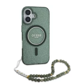   Guess - IML Csillámos Gyöngypánttal MagSafe (GUHMP16MHGCRELSA) - iPhone 16 Plus - Zöld