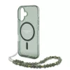Guess - IML Csillámos Gyöngypánttal MagSafe (GUHMP16MHGCRELSA) - iPhone 16 Plus - Zöld