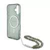 Guess - IML Csillámos Gyöngypánttal MagSafe (GUHMP16MHGCRELSA) - iPhone 16 Plus - Zöld
