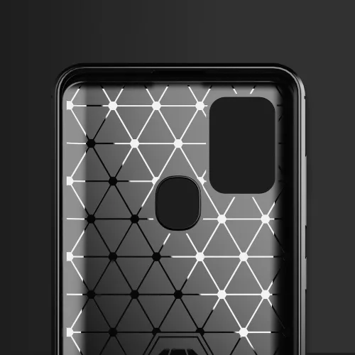 Techsuit - Carbon szilikon tok - Samsung Galaxy A21s - Fekete