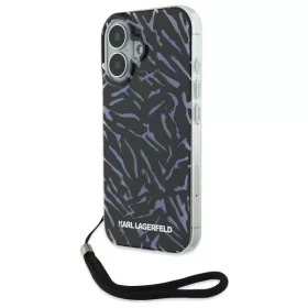   Karl Lagerfeld - Hardcase (KLHCP16MHZBPKCCU) - iPhone 16 Plus - Purple Zebra With Cord