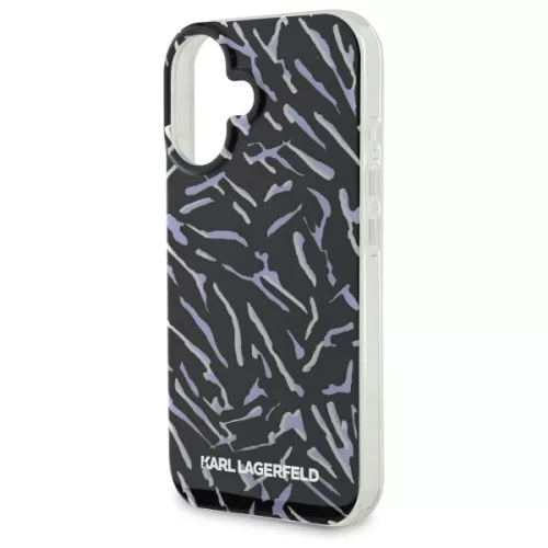 Karl Lagerfeld - Hardcase (KLHCP16MHZBPKCCU) - iPhone 16 Plus - Purple Zebra With Cord