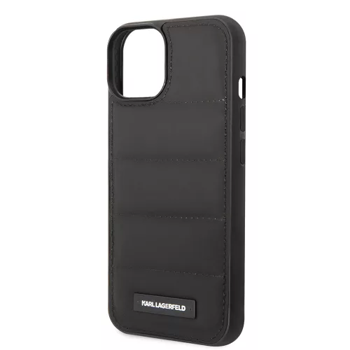 Karl Lagerfeld - Hardcase Leather Puffy (KLHCP14MPSQAK) - iPhone 14 Plus - Elongated Logo