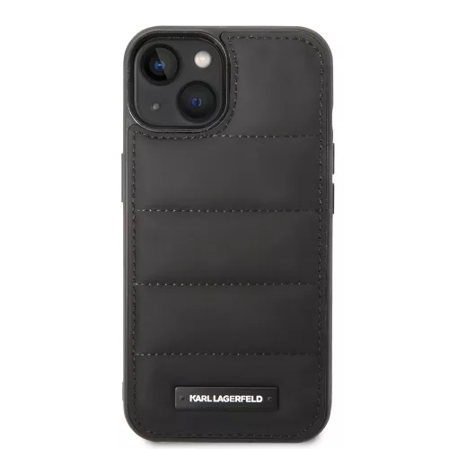 Karl Lagerfeld - Hardcase Leather Puffy (KLHCP14MPSQAK) - iPhone 14 Plus - Elongated Logo