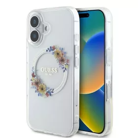   Guess - IML Flowers Wreath MagSafe (GUHMP16MHFWFCT) - iPhone 16 Plus - Clear
