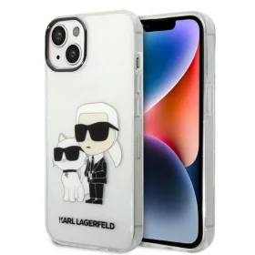   Karl Lagerfeld - Hardcase Glitter (KLHCP14MHNKCTGT) - iPhone 14 Plus - Transparent Karl&Choupette