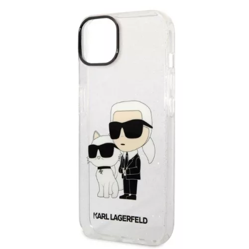 Karl Lagerfeld - Hardcase Glitter (KLHCP14MHNKCTGT) - iPhone 14 Plus - Transparent Karl&Choupette