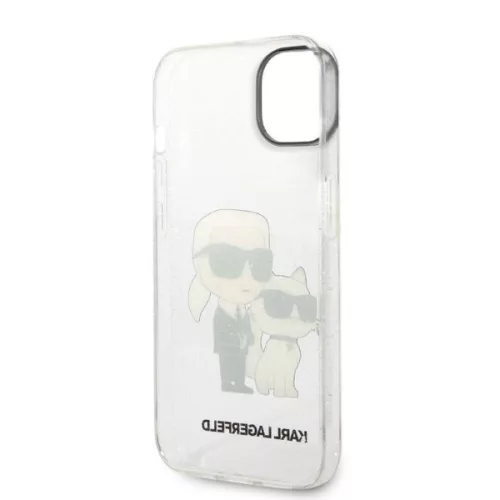Karl Lagerfeld - Hardcase Glitter (KLHCP14MHNKCTGT) - iPhone 14 Plus - Transparent Karl&Choupette