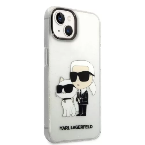 Karl Lagerfeld - Hardcase Glitter (KLHCP14MHNKCTGT) - iPhone 14 Plus - Transparent Karl&Choupette