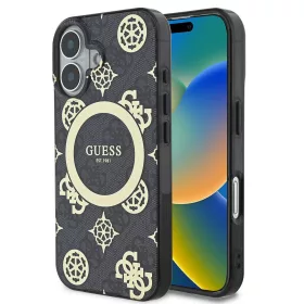   Guess - IML Bazsarózsa 4G Háttéren MagSafe (GUHMP16SH4PYEEK) - iPhone 16 - Fekete