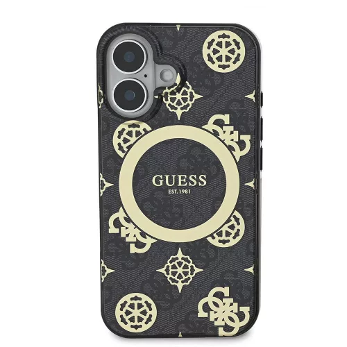 Guess - IML Bazsarózsa 4G Háttéren MagSafe (GUHMP16SH4PYEEK) - iPhone 16 - Fekete