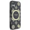 Guess - IML Bazsarózsa 4G Háttéren MagSafe (GUHMP16SH4PYEEK) - iPhone 16 - Fekete