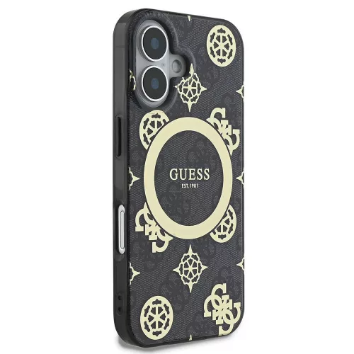 Guess - IML Bazsarózsa 4G Háttéren MagSafe (GUHMP16SH4PYEEK) - iPhone 16 - Fekete