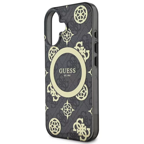 Guess - IML Bazsarózsa 4G Háttéren MagSafe (GUHMP16SH4PYEEK) - iPhone 16 - Fekete