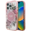 Guess - IML Virágos és Tónusos Kör MagSafe (GUHMP16XHFWBDCEP) - iPhone 16 Pro Max - Rózsaszín