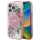 Guess - IML Virágos és Tónusos Kör MagSafe (GUHMP16XHFWBDCEP) - iPhone 16 Pro Max - Rózsaszín
