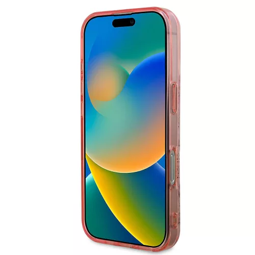 Guess - IML Virágos és Tónusos Kör MagSafe (GUHMP16XHFWBDCEP) - iPhone 16 Pro Max - Rózsaszín