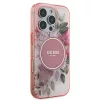 Guess - IML Virágos és Tónusos Kör MagSafe (GUHMP16XHFWBDCEP) - iPhone 16 Pro Max - Rózsaszín