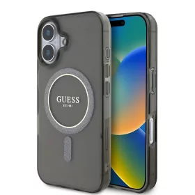   Guess - IML Csillámos Kör MagSafe (GUHMP16SHFGEREK) - iPhone 16 - Fekete