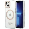 Guess - Fém Kontúros MagSafe (GUHMP15MHTRMD) - iPhone 15 Plus - Arany