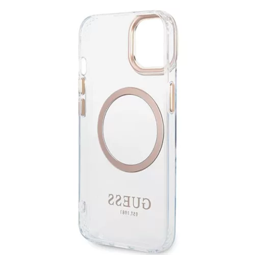 Guess - Fém Kontúros MagSafe (GUHMP15MHTRMD) - iPhone 15 Plus - Arany