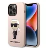 Karl Lagerfeld - Silicone MagSafe (KLHMP14LSNIKBCP) - Pink iPhone 14 Pro - Pink Ikonik