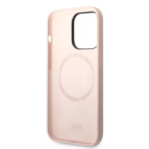 Karl Lagerfeld - Silicone MagSafe (KLHMP14LSNIKBCP) - Pink iPhone 14 Pro - Pink Ikonik