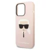 Karl Lagerfeld - Silicone MagSafe (KLHMP14LSLKHLP) - iPhone 14 Pro - Light Pink Karl's Head