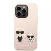 Karl Lagerfeld - Silicone MagSafe (KLHMP14LSSKCI) - iPhone 14 Pro - Light Pink Karl&Choupette
