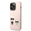 Karl Lagerfeld - Silicone MagSafe (KLHMP14LSSKCI) - iPhone 14 Pro - Light Pink Karl&Choupette