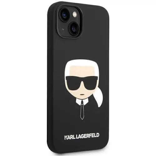 Karl Lagerfeld - Silicone MagSafe (KLHMP14MSLKHBK) - iPhone 14 Plus - Karl's Head