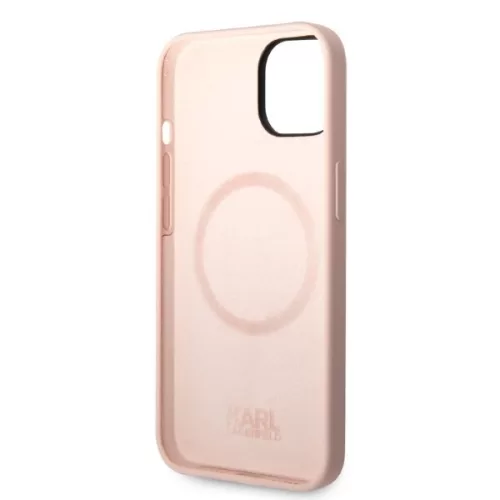 Karl Lagerfeld - Silicone MagSafe (KLHMP14MSNIKBCP) - iPhone 14 Plus - Pink Ikonik