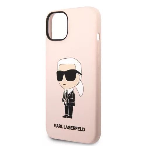 Karl Lagerfeld - Silicone MagSafe (KLHMP14MSNIKBCP) - iPhone 14 Plus - Pink Ikonik