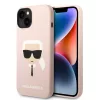 Karl Lagerfeld - Silicone MagSafe (KLHMP14MSLKHLP) - iPhone 14 Plus - Light Pink Karl's Head