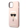 Karl Lagerfeld - Silicone MagSafe (KLHMP14MSLKHLP) - iPhone 14 Plus - Light Pink Karl's Head