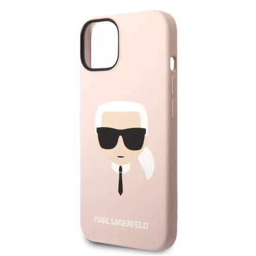 Karl Lagerfeld - Silicone MagSafe (KLHMP14MSLKHLP) - iPhone 14 Plus - Light Pink Karl's Head