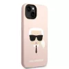 Karl Lagerfeld - Silicone MagSafe (KLHMP14MSLKHLP) - iPhone 14 Plus - Light Pink Karl's Head