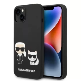   Karl Lagerfeld - Silicone Liquid MagSafe (KLHMP14MSSKCK) - iPhone 14 Plus - Karl&Choupette