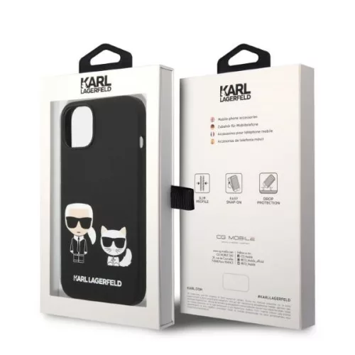 Karl Lagerfeld - Silicone Liquid MagSafe (KLHMP14MSSKCK) - iPhone 14 Plus - Karl&Choupette