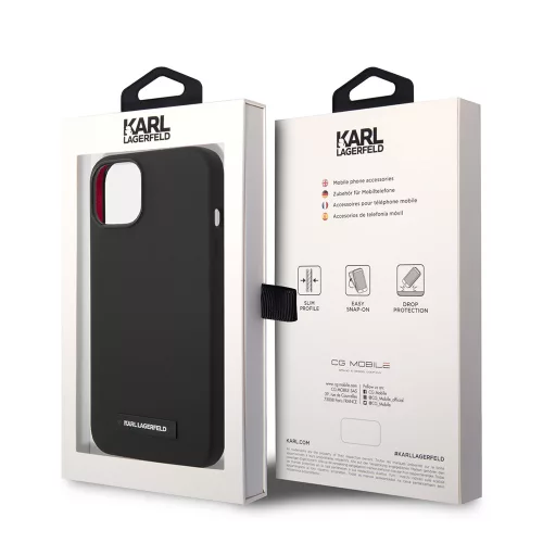 Karl Lagerfeld - Silicone MagSafe (KLHMP14MSLMP1K) - iPhone 14 Plus - Plaque