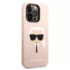 Karl Lagerfeld - Silicone MagSafe (KLHMP14XSLKHLP) - iPhone 14 Pro Max - Light Pink Karl's Head
