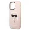 Karl Lagerfeld - Silicone MagSafe (KLHMP14XSLKHLP) - iPhone 14 Pro Max - Light Pink Karl's Head