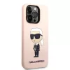 Karl Lagerfeld - Silicone MagSafe (KLHMP14XSNIKBCP) - iPhone 14 Pro Max - Pink Ikonik