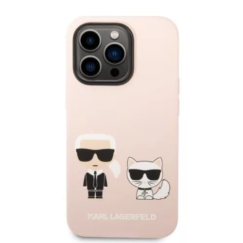 Karl Lagerfeld - Silicone MagSafe (KLHMP14XSSKCI) - iPhone 14 Pro Max - Light Pink Karl&Choupette