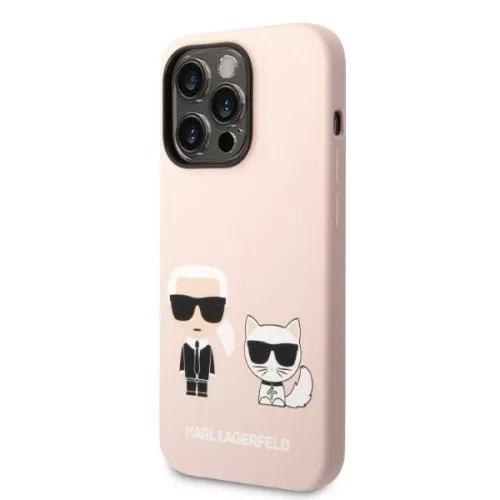 Karl Lagerfeld - Silicone MagSafe (KLHMP14XSSKCI) - iPhone 14 Pro Max - Light Pink Karl&Choupette
