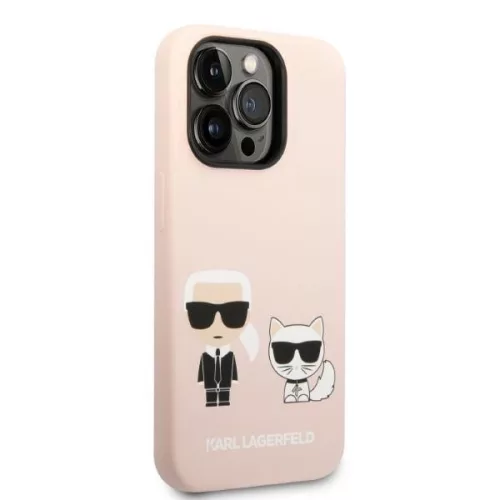 Karl Lagerfeld - Silicone MagSafe (KLHMP14XSSKCI) - iPhone 14 Pro Max - Light Pink Karl&Choupette