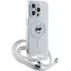 Karl Lagerfeld - IML Crossbody MagSafe (KLHMP15SLHCCHNT) - iPhone 15 Pro - Transparent Choupette Head&Cord